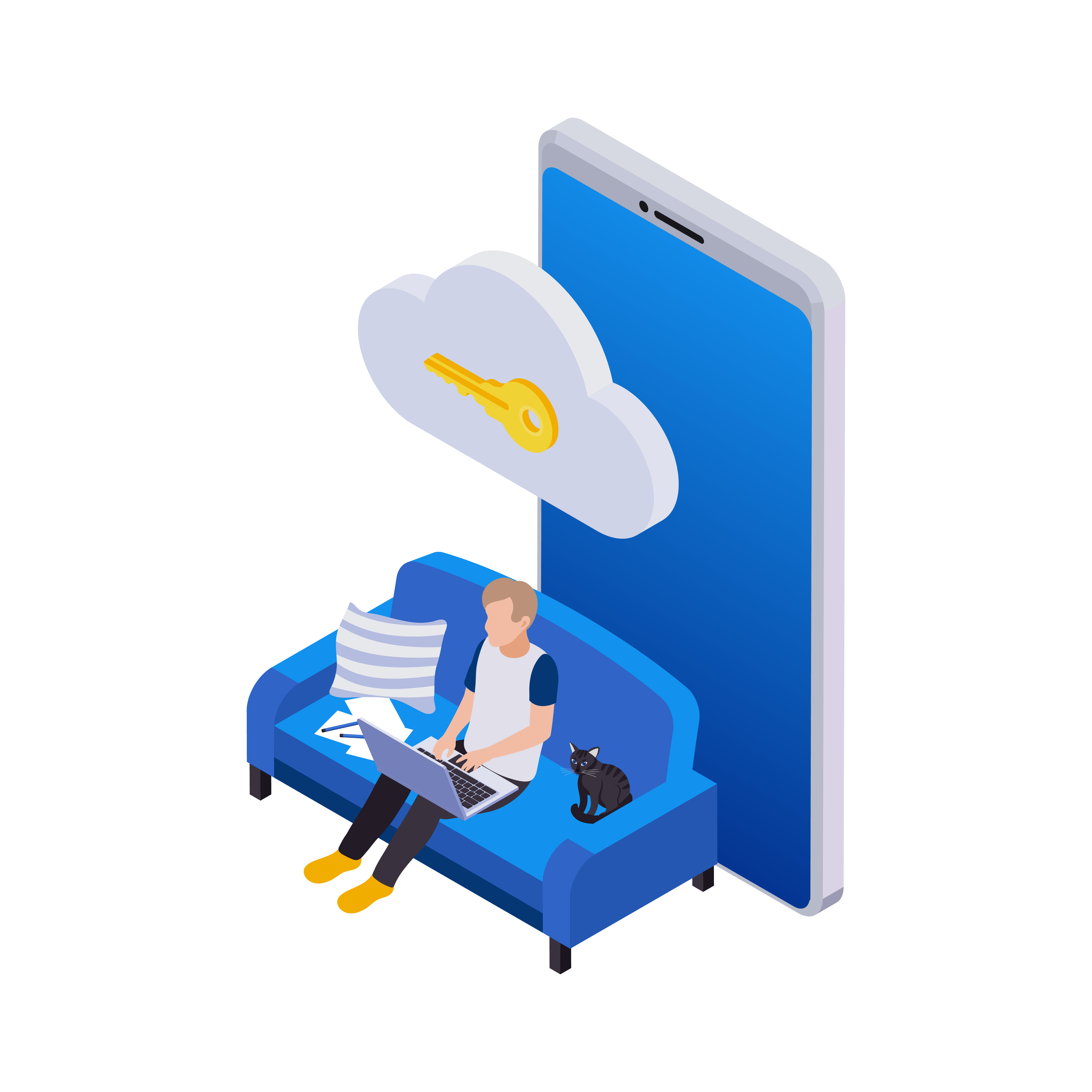 Isometric Icons for Remote Work
