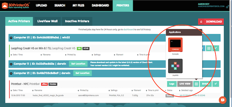 Manual Control options for your 3D Printer