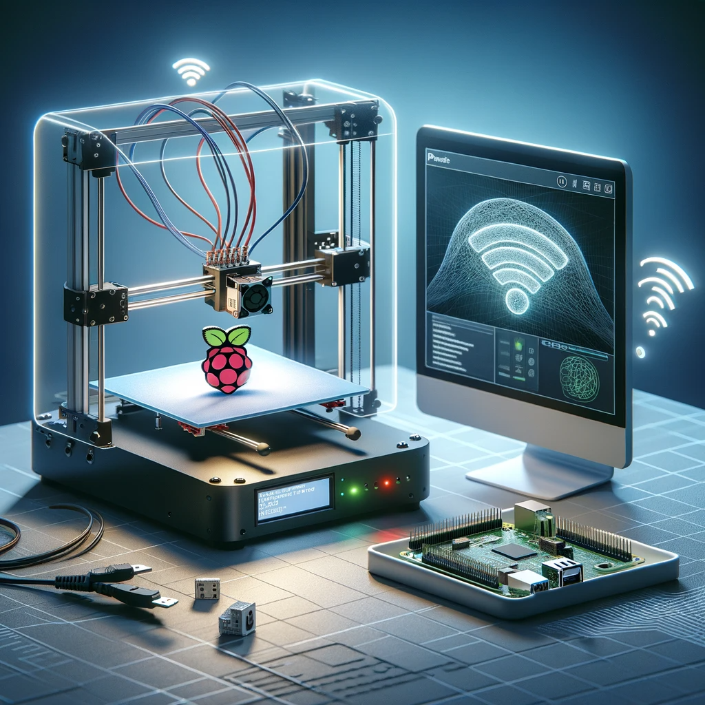 3D Printer Set-up with Raspberry Pi and WiFi Connectivity